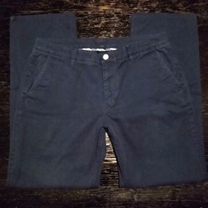 Bonobos Navy Blue Straight Fit Washed Chinos